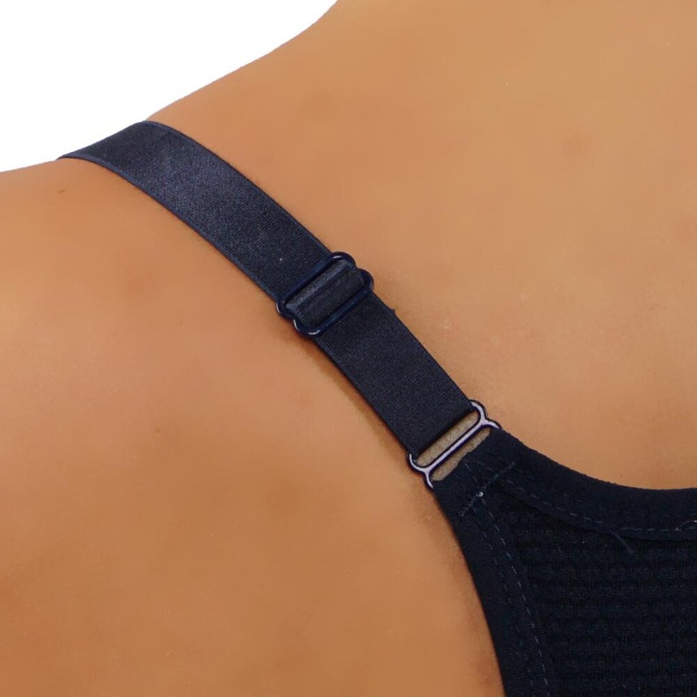 Sports Bra with breathable racer back blue high support - Picture 3 of 4